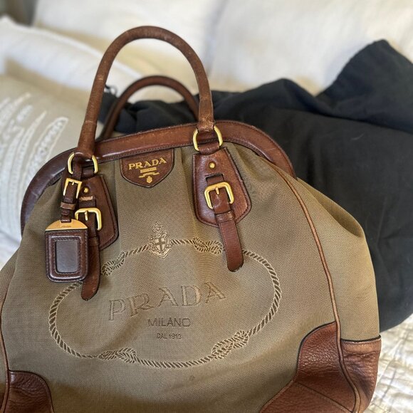 Prada Jacquard Logo Canvas Tote - Picture 5 of 8